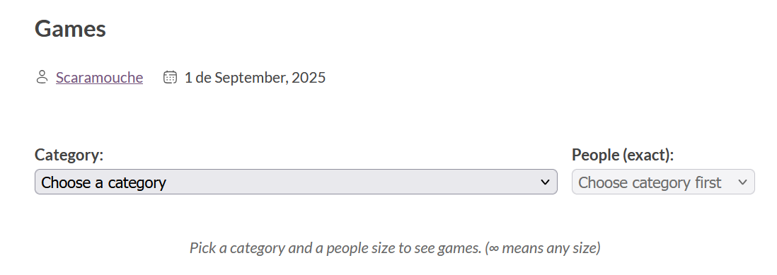 Improv Game repository